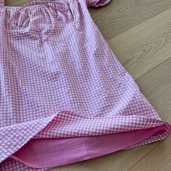 Zara Pink checkered gingham Dress Small - Picture 7 of 12